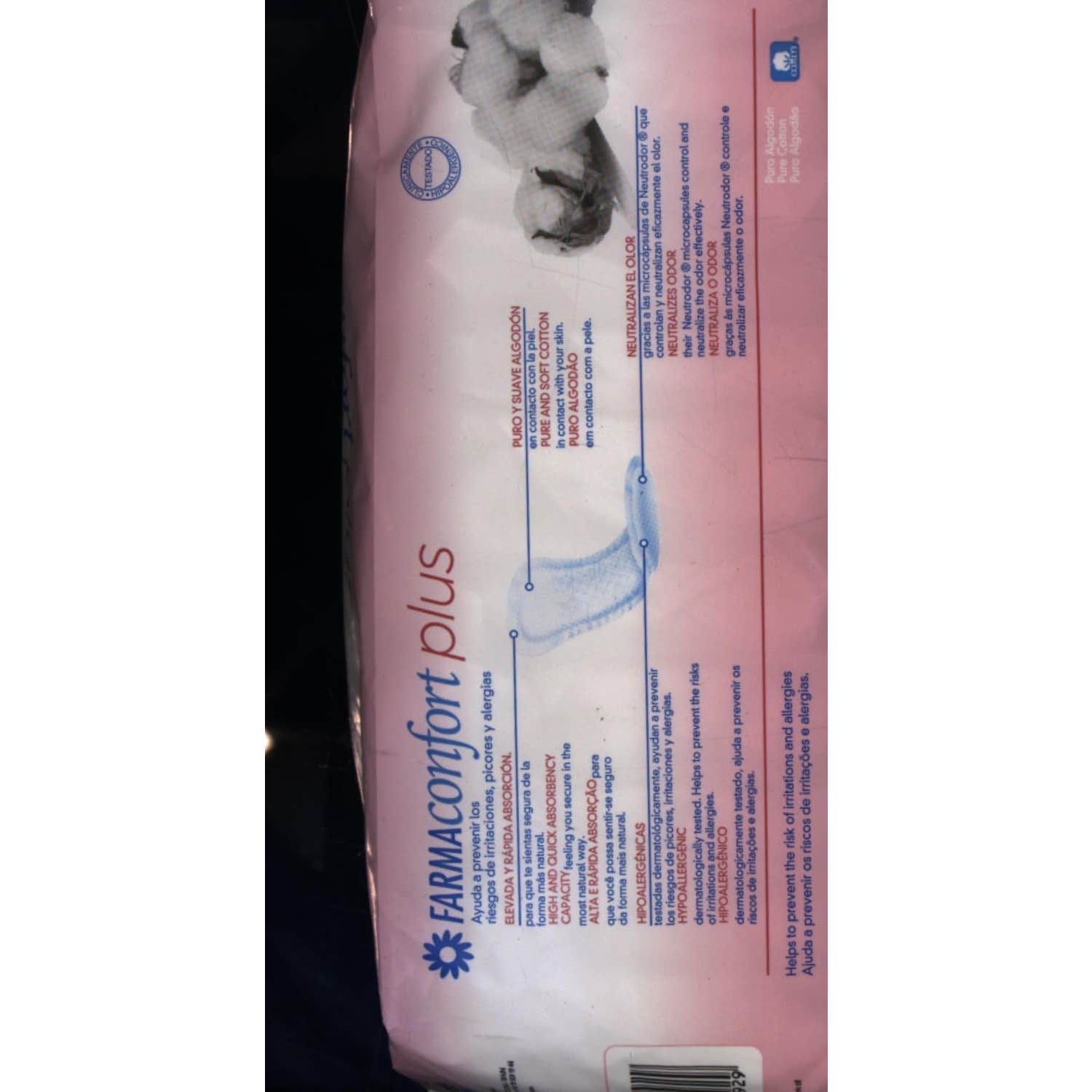 Farmaconfort Plus compresas normales algodón 12uds