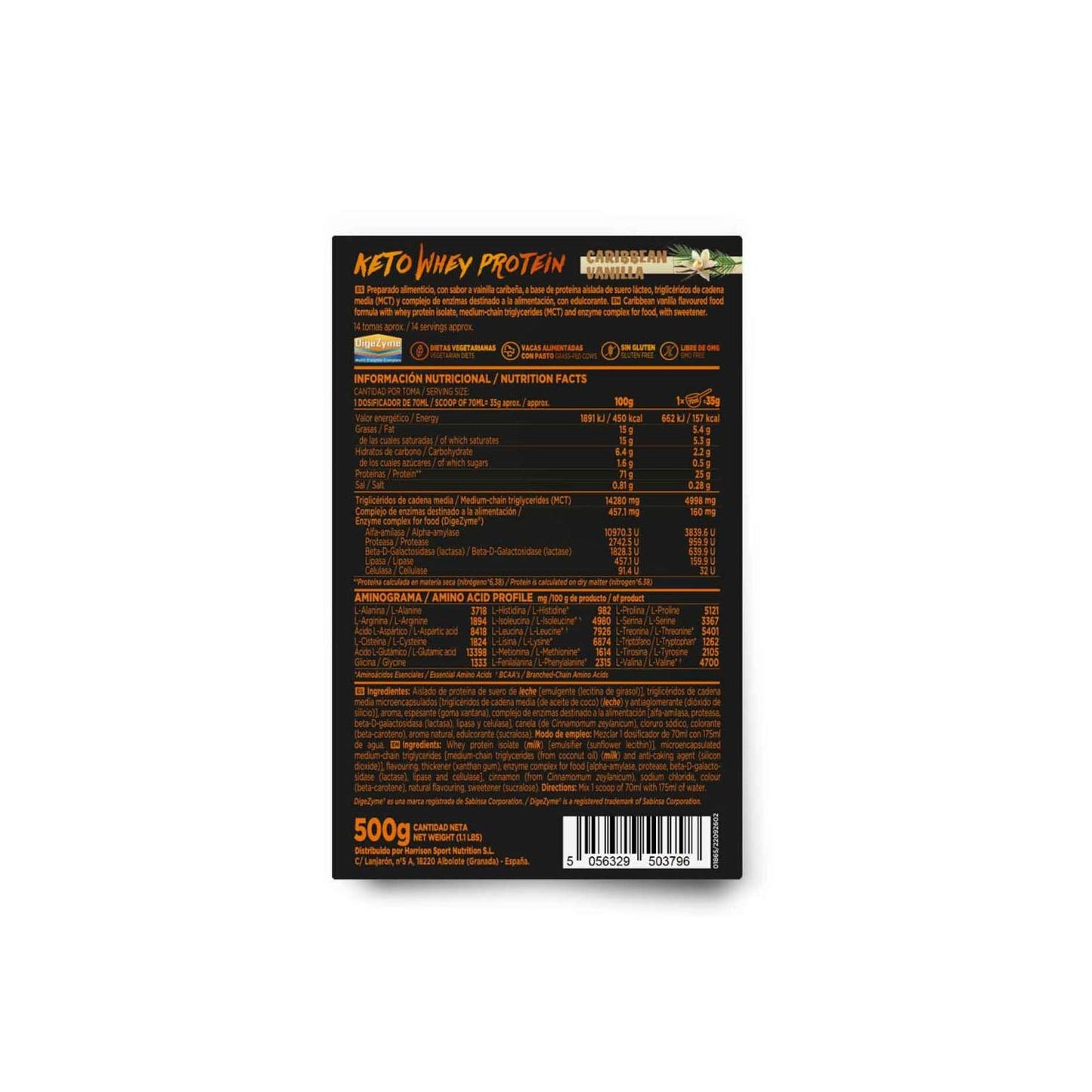 HSN Keto Whey Protein Vainilla Caribeña 500g