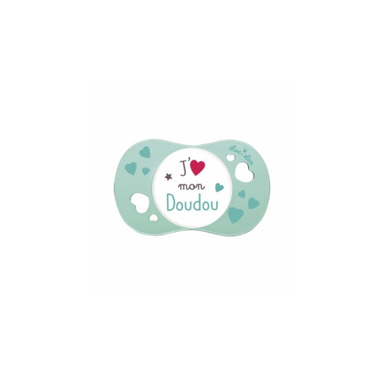 Luc et Lea Sucette Silicone 6-18m J'Aime Mon Doudou 1ud