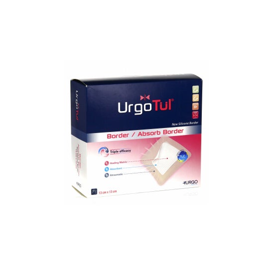 UrgoTul Absorb Border Pans 13x13cm 16uds