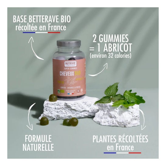 Nutrivie Super-Gummies Cheveux BIO 60 uds