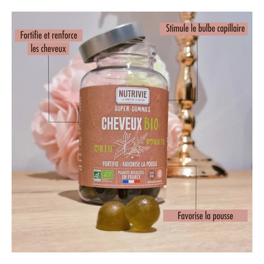 Nutrivie Super-Gummies Cheveux BIO 60 uds