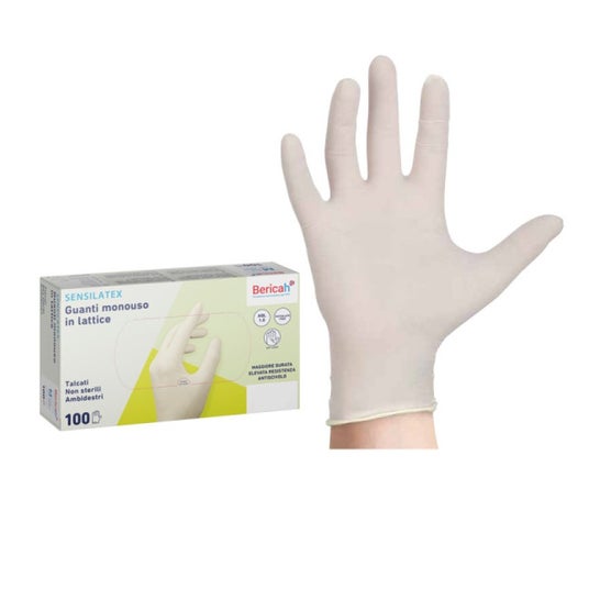 Sensilatex Guantes Látex Talco Talla XL 100uds