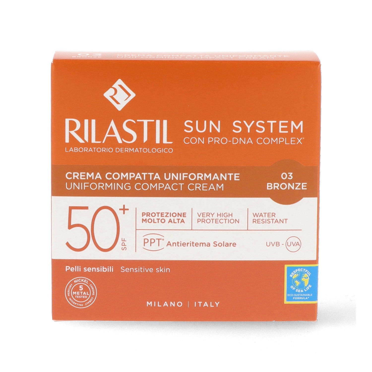 Rilastil Sun System Maquillaje Compacto Fotoprotector 03 Bronze SPF50+ 10g