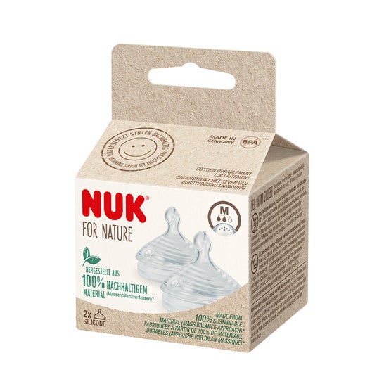 Nuk For Nature Tetina Silicona 0-6 M T M 2 uds
