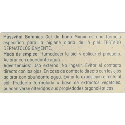 Mussvital Botanics Gel Baño Monoï 100 ml
