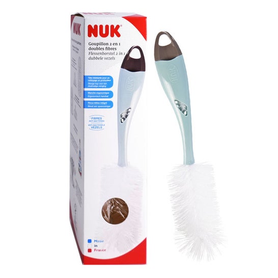 Nuk 2 en 1 Cepillo Doble de Fibra 1ud