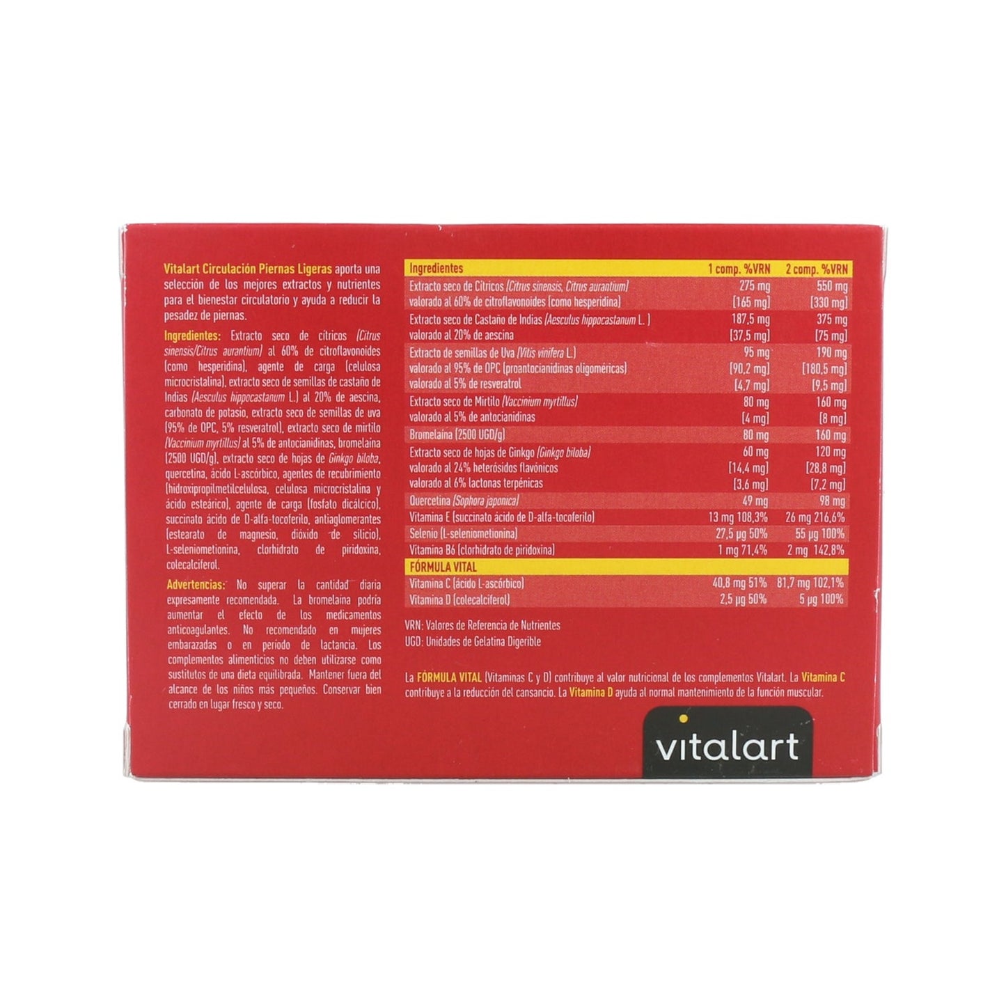 Vitalart Circulación Piernas Ligeras 60comp