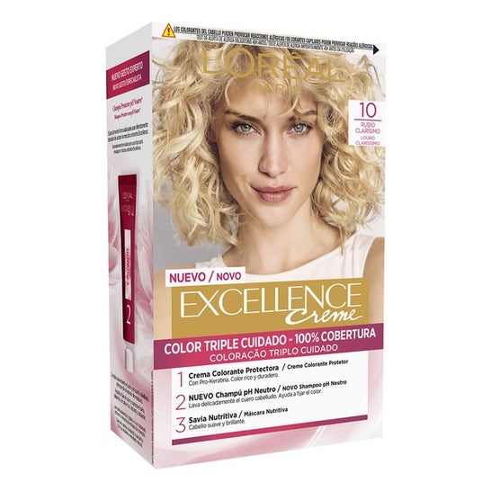 L'Oreal Set Excellence Creme Hair Color Nº10 Very Light Blonde 1 ud