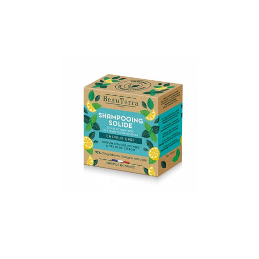 BeauTerra Shampooing Solide Cheveux Gras 75g