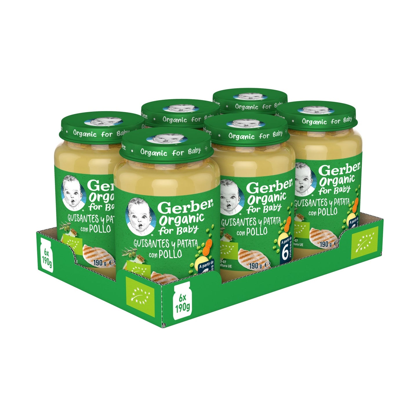 Gerber Organic Guisantes y Patata con Pollo 190g