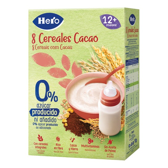 Hero Baby 8 Cereales Papilla Cacao 340g