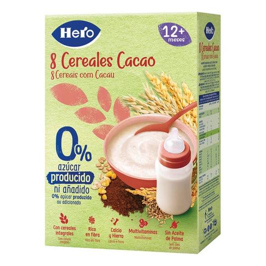 Hero Baby 8 Cereales Papilla Cacao 340g