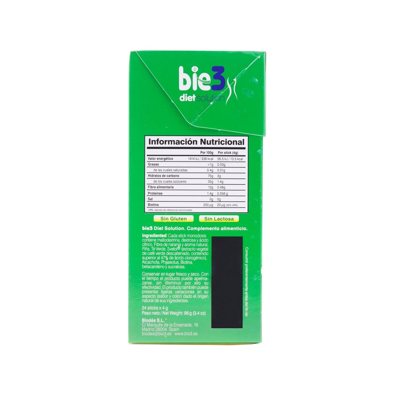Bie3 Diet Solution Svetol y Biotina 24 sticks