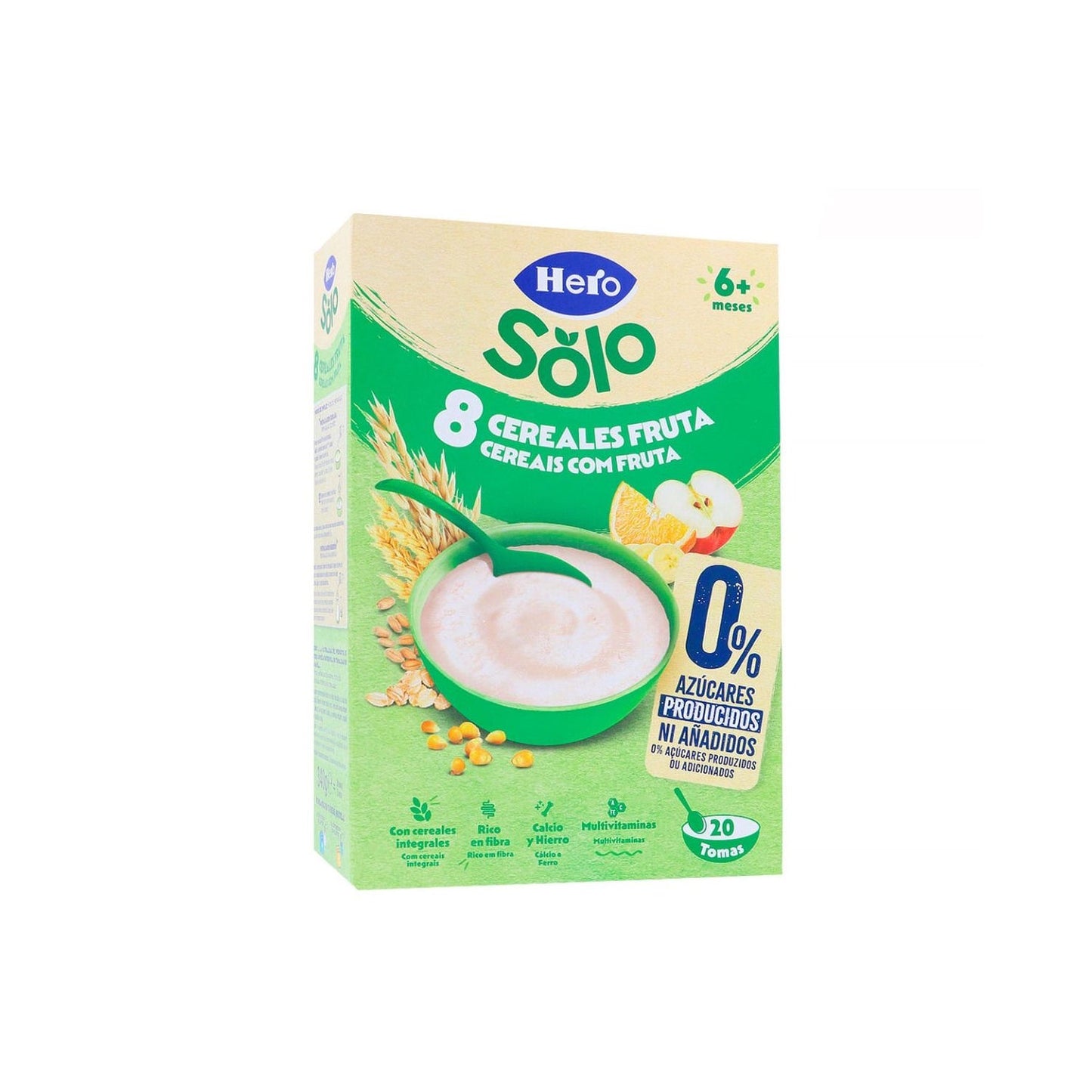 Hero 8 Cereales Fruta +6m 340g