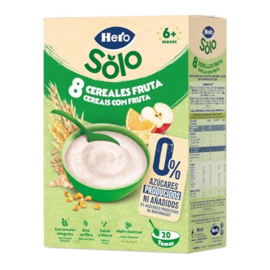 Hero 8 Cereales Fruta +6m 340g