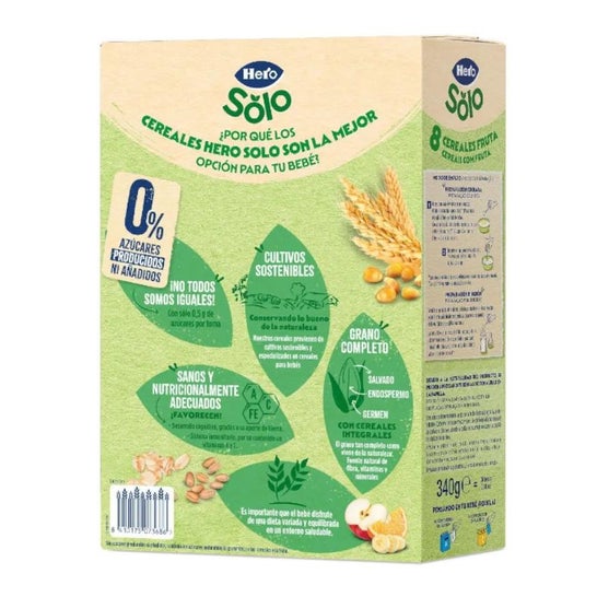 Hero 8 Cereales Fruta +6m 340g