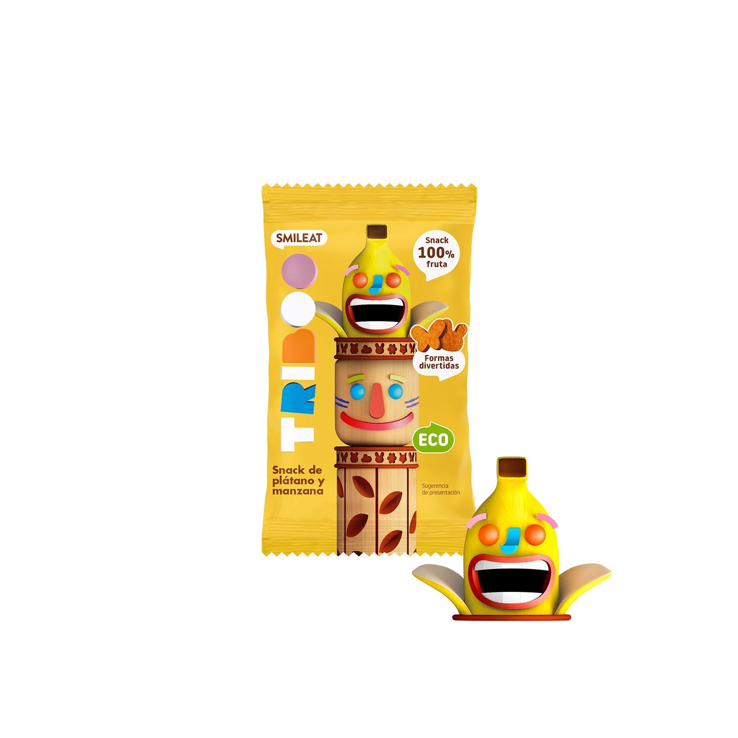 Smileat Triboo Snack Ecológico de Plátano y Manzana 25g