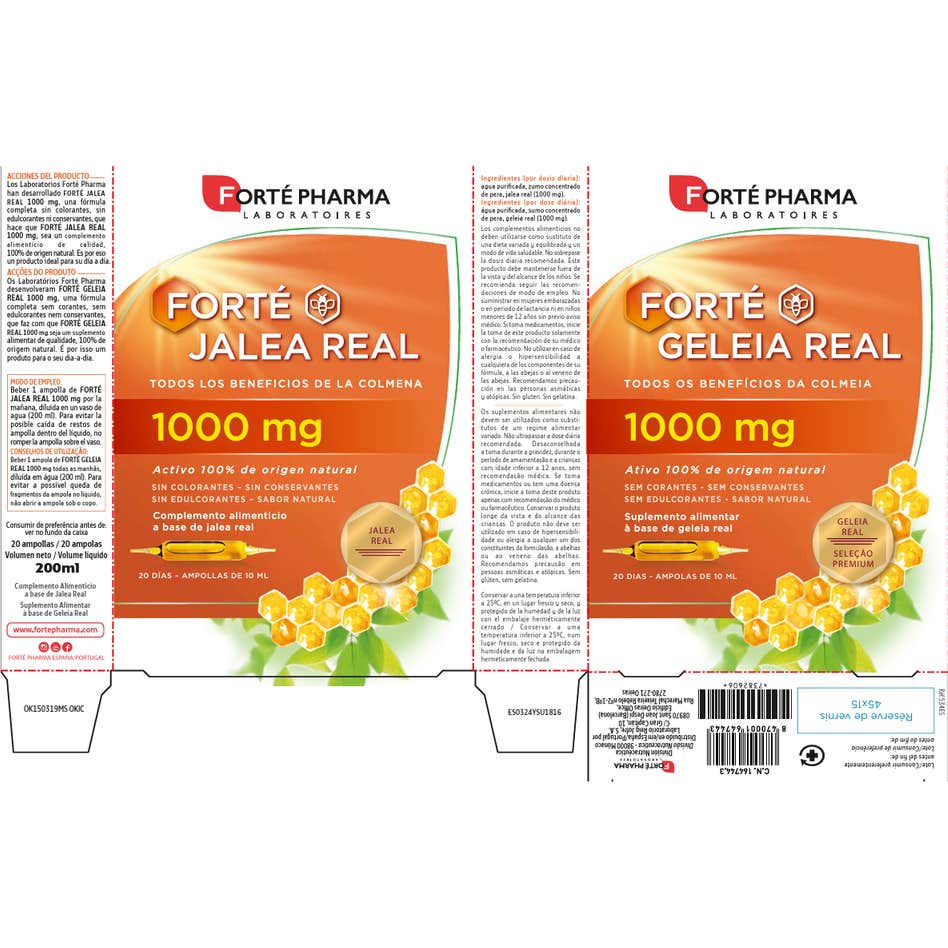 Forté Pharma Forté Jalea Real 1000mg 2x20ampollas