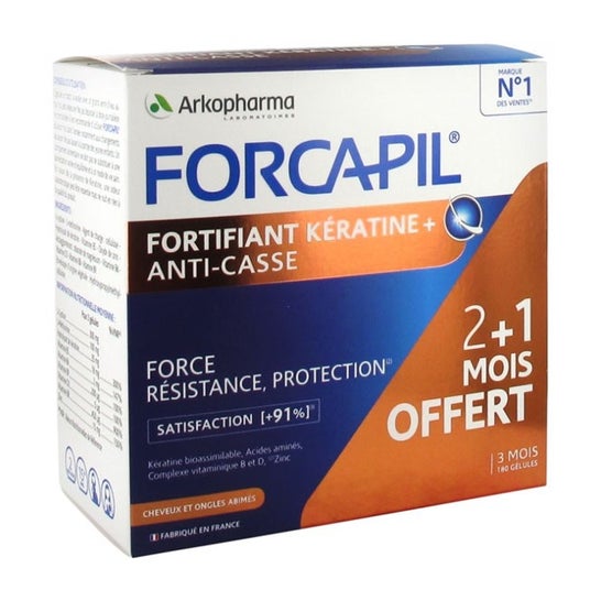 Arkopharma Forcapil Fortificante Keratina+ Tratamiento 3meses 3x60caps