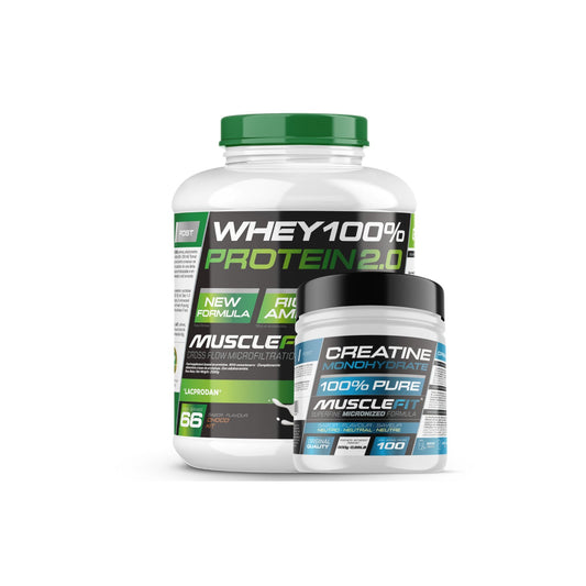 MuscleFit Pack Whey 100% Protein Chocokit + Creatina 300g + Shaker