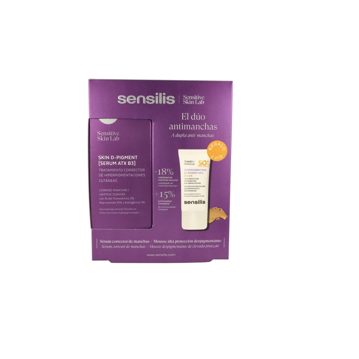 Sensilis Pack Skin D-Pigment Sérum 30ml + Mousse D-Pigment 50+ Color 15ml