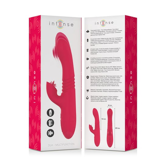 Intense Dua Vibrador Multifunción Recargable Rojo 1ud