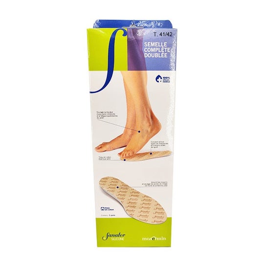 Sanator Plantilla Silicone Blanco Talla 35/36 2uds