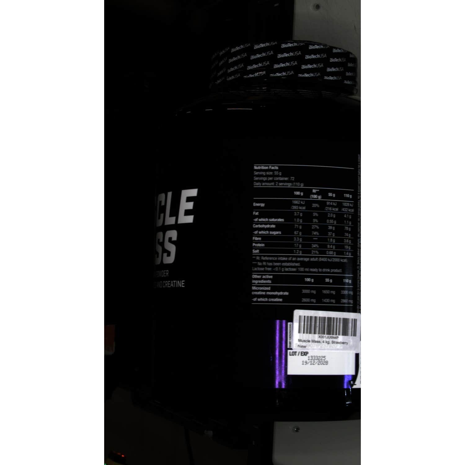 BioTech USA Muscle Mass Fresa 4000g