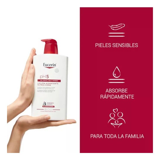 Eucerin Loción Ultraligera Hidratante Corporal pH5 1000ml