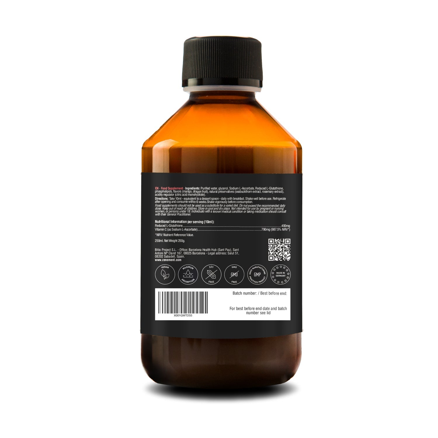 Zenement L-Glutatión Liposomal con Vitamina C 250ml
