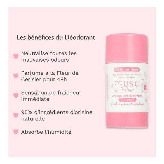 Musc Intime Desodorante Natural Sakura 50g