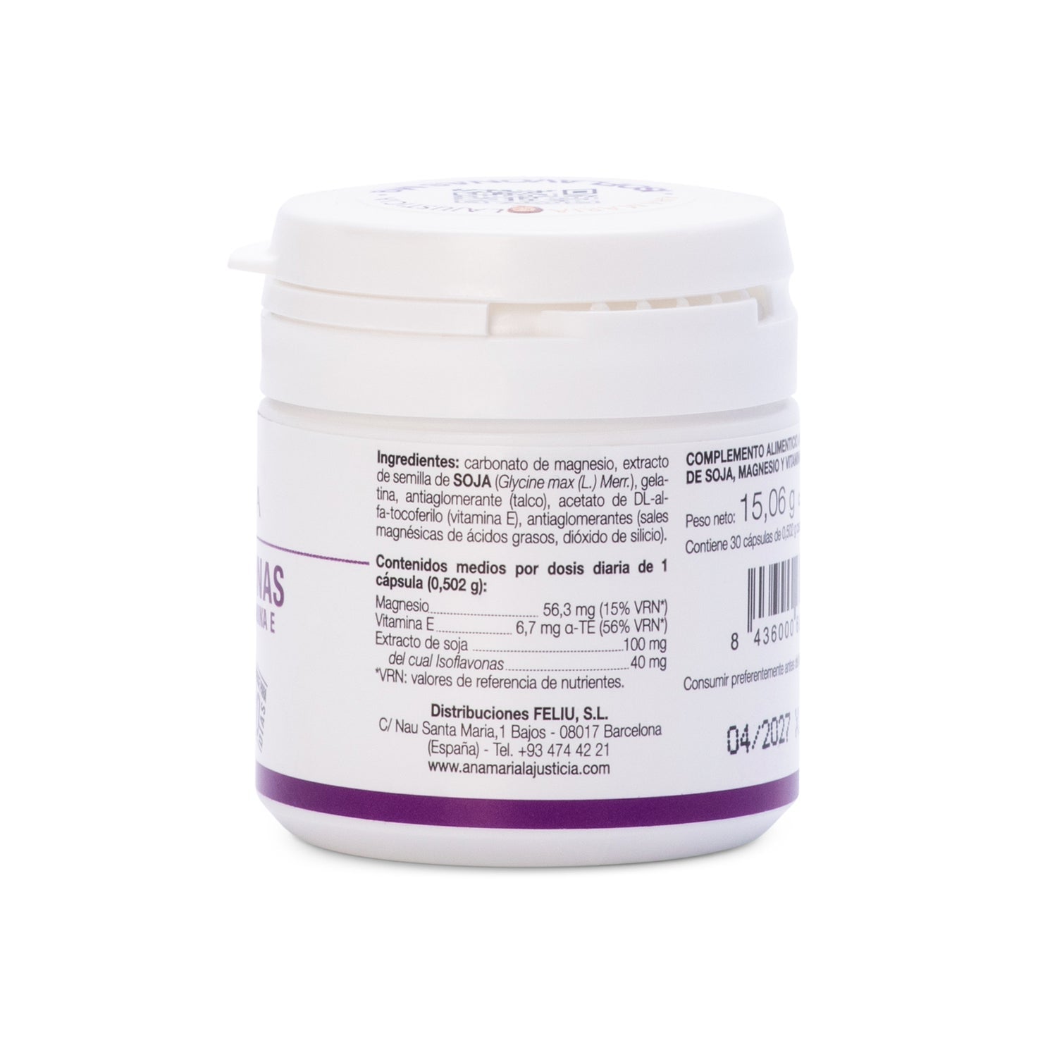 Ana Maria Lajusticia Isoflavonas Magnesio + Vitamina E 30caps