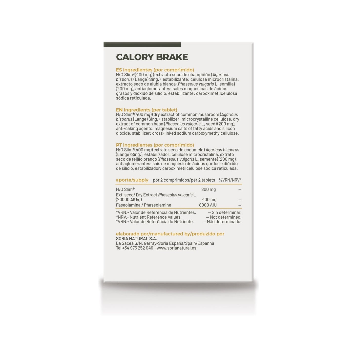 Soria Natural Complementos Calory Brake 24 Comprimidos