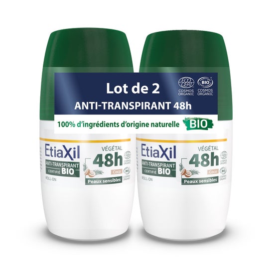 Etiaxil Desodorante Anti-Transpirante Coco 48 H Roll-On 2 X50 ml