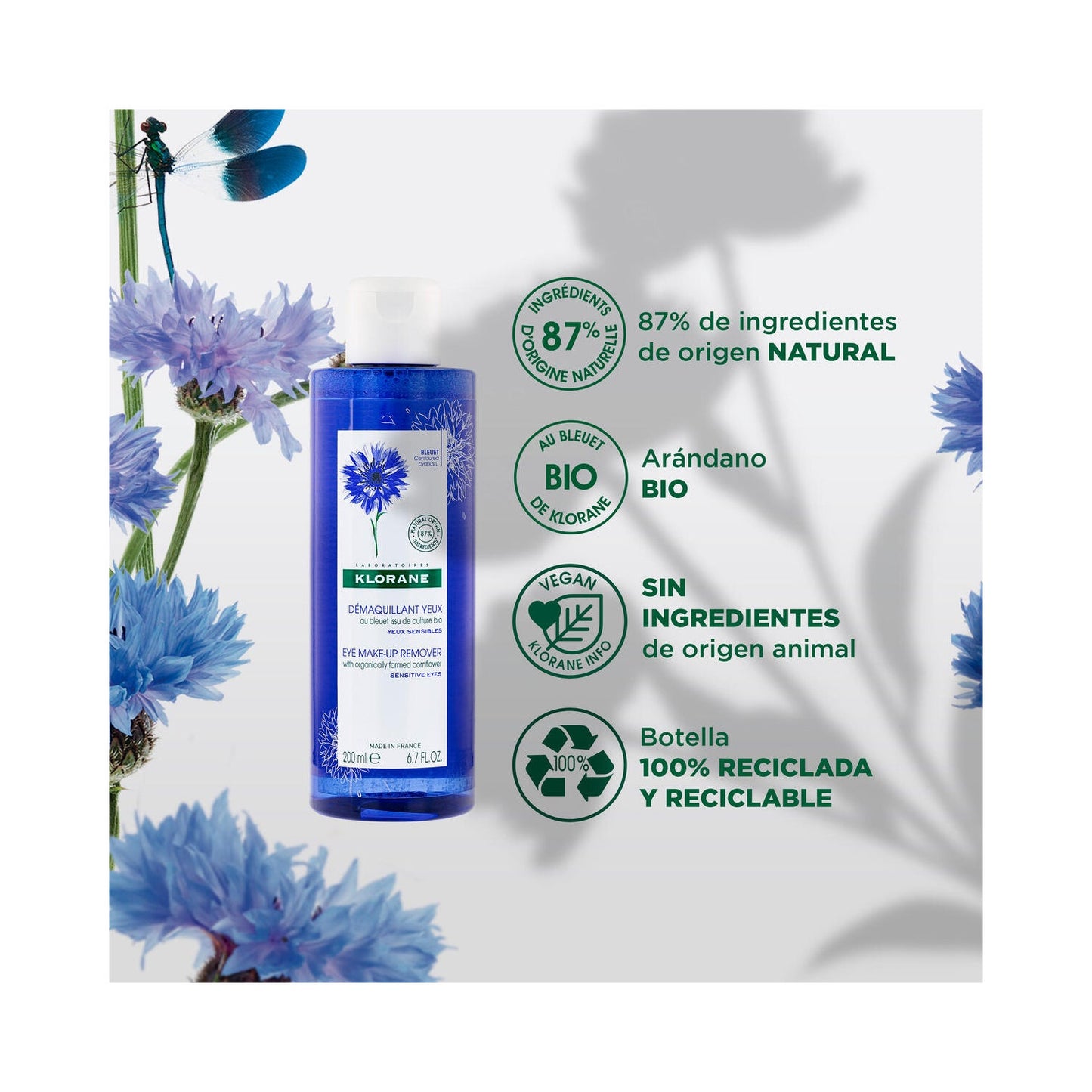 Klorane Desmaquillante Ojos Aciano 200ml
