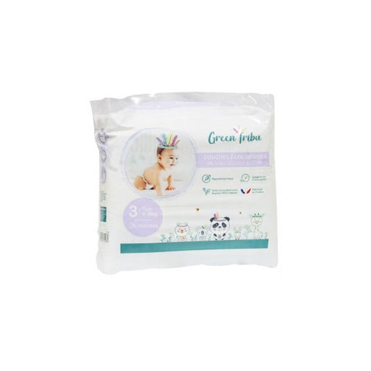 Green Tribu Pañales Ecológicos Talla 3 4-9kg 26uds