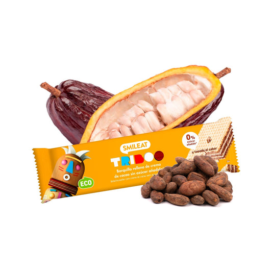 Smileat Triboo Barquillo Ecológico Relleno de Crema de Cacao 40g