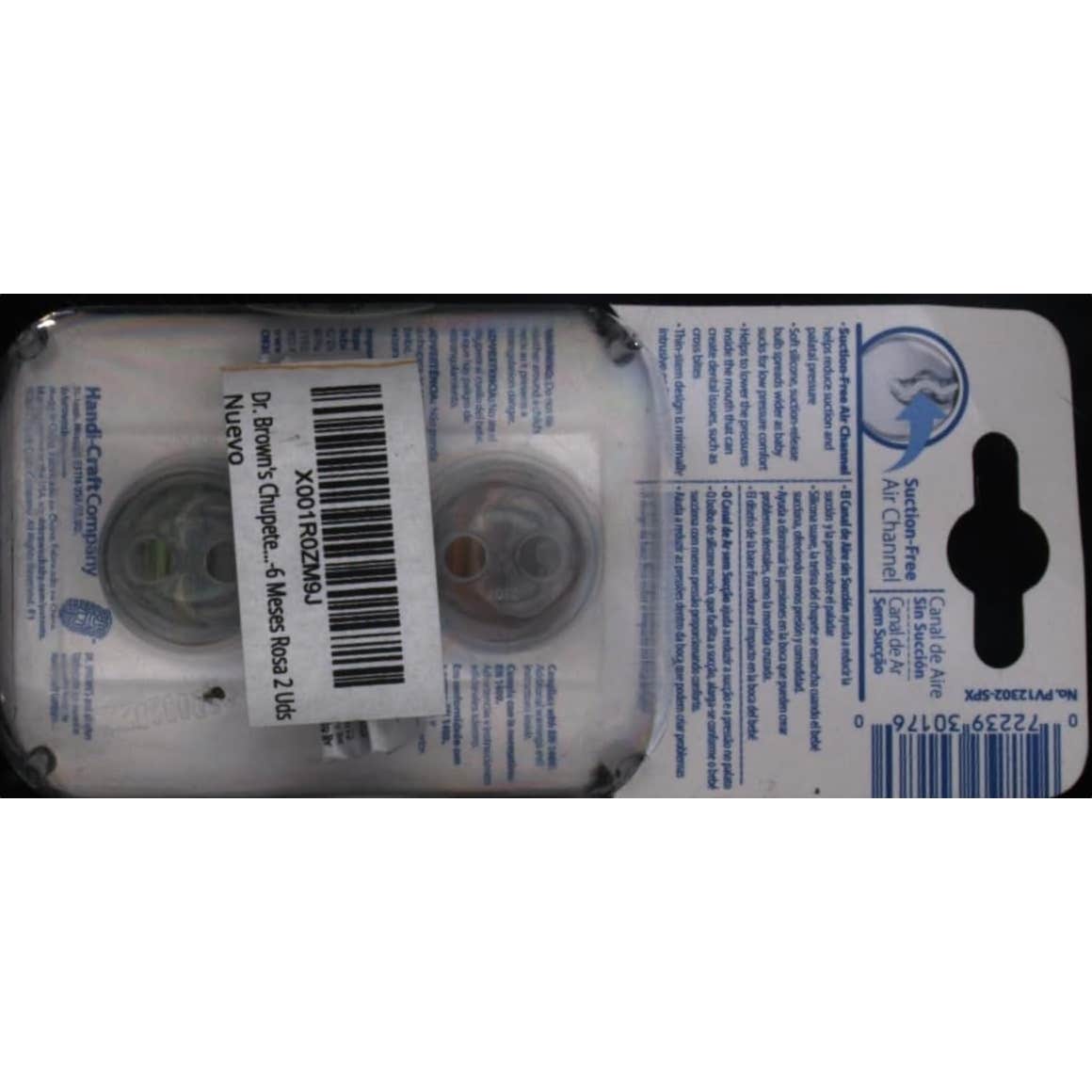 Dr Brown's Chupete Prevent Mariposa 0 a 6 Meses Rosa 2uds