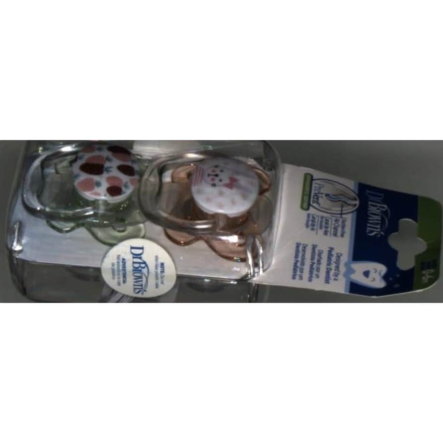 Dr Brown's Chupete Prevent Mariposa 0 a 6 Meses Rosa 2uds