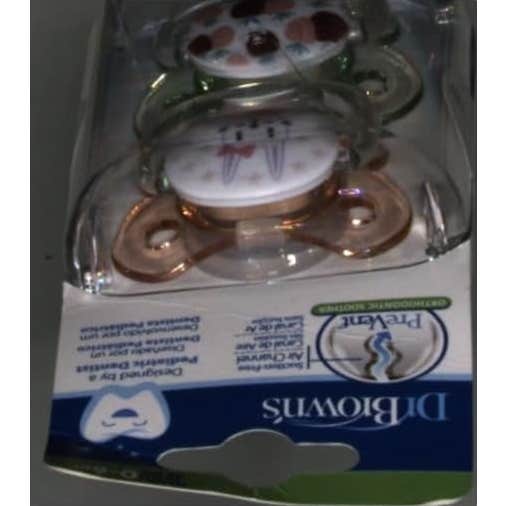 Dr Brown's Chupete Prevent Mariposa 0 a 6 Meses Rosa 2uds