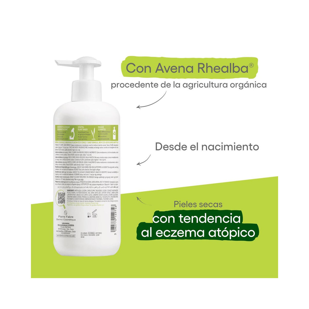 A-Derma Exomega Control Leche Emoliente 400ml