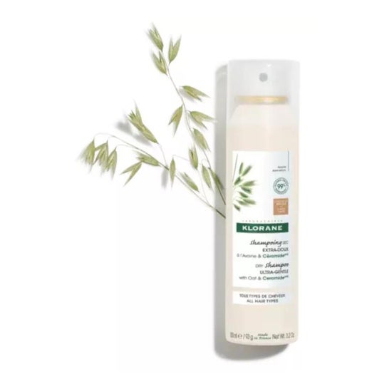 Klorane Champú Seco Leche de Avena Cabello Castaño 2x150ml