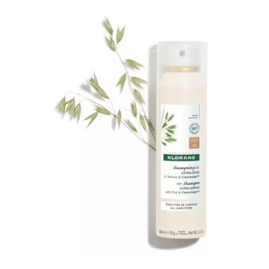 Klorane Champú Seco Leche de Avena Cabello Castaño 2x150ml