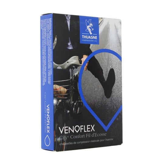 Thuasne Venoflex 2 Media City Confort Coton Granito N1 1 Par