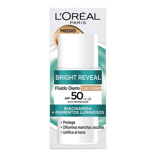 L'Oréal Bright Reveal Niacinamida Fluido Diario Spf50 Medio 50ml