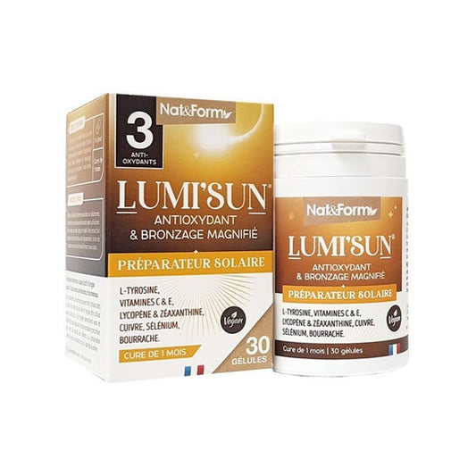 Nat & Form Lumi'Sun Preparador Solar Vegan 30 Perlas