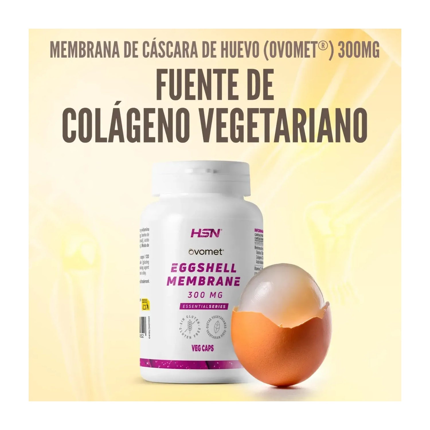 HSN Membrana de Cáscara de Huevo Ovomet® 300mg 120vcaps