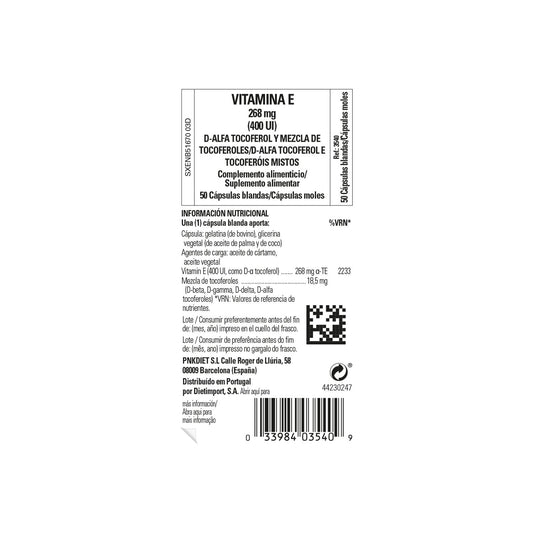 Solgar Vitamina E 400 UI 268 mg 50 perlas