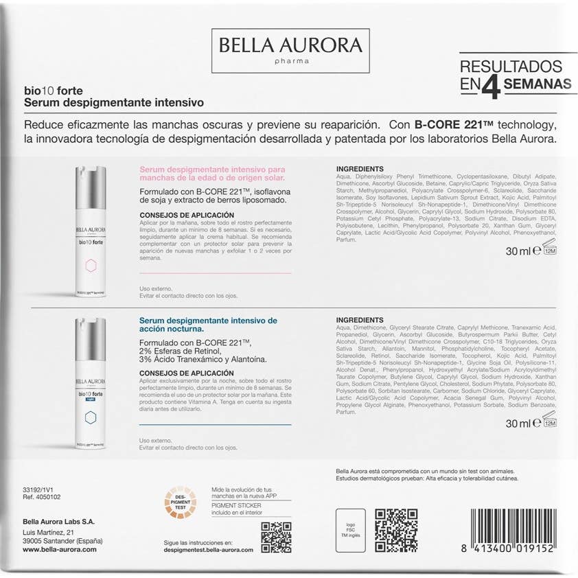 Bella Aurora Bio10 Forte L-Tigo Pack Day 30 ml + Night 30 ml